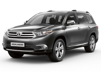 Ворсовые коврики на Toyota Highlander II 2007 - 2013 в Туле